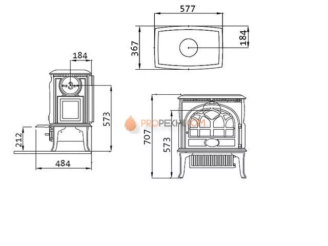 Печь-камин Jotul F 3 CB, BP