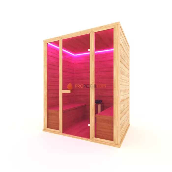 Финская сауна НКЗ 6-местная прямая 180x170x200 см, вход со стороны 170 см