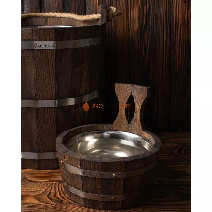 Ковш Woodson с нержавеющей вставкой, 2 л, дуб в темном