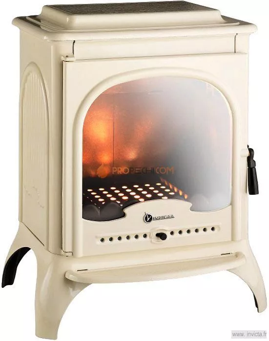 Печь-камин Invicta Seville Эмаль слоновая кость