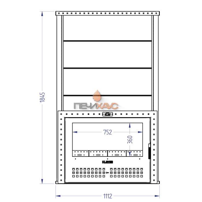 Газовая печь для бани Klover RT 100-RV 310S ( Талькомагнезит Радиатор )