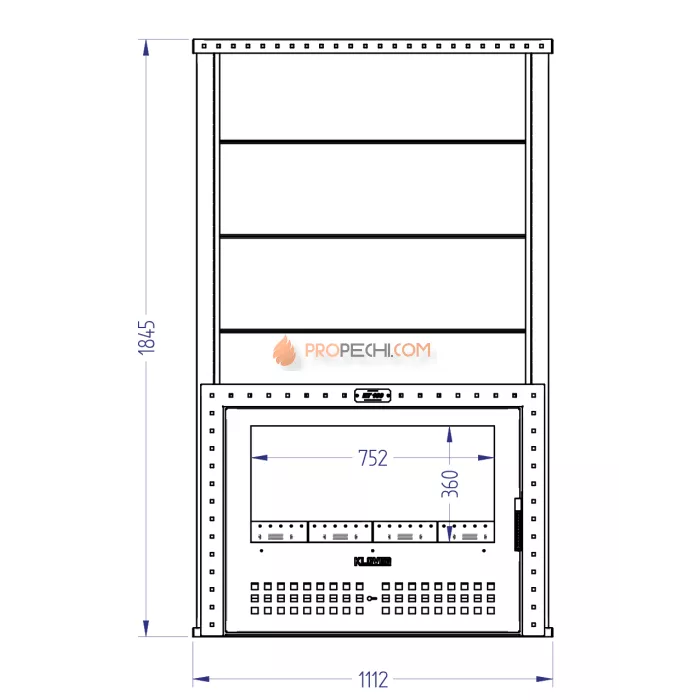 Газовая печь для бани Klover RT 100-RV 310S ( Талькомагнезит Скала, прямые углы )