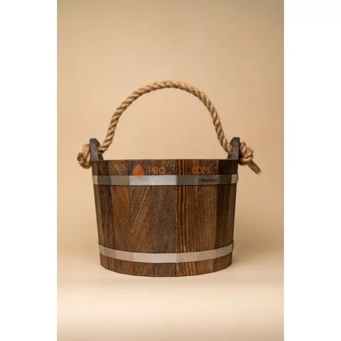 Шайка Woodson с нержавеющей вставкой, 10 л., дуб в темном