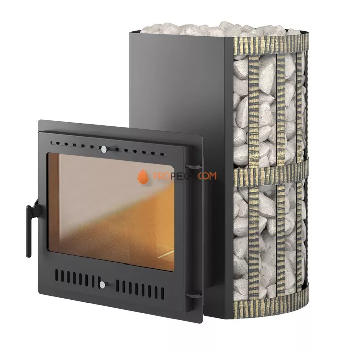 Дровяная печь для бани Везувий Скиф Ковка 28 Панорама М