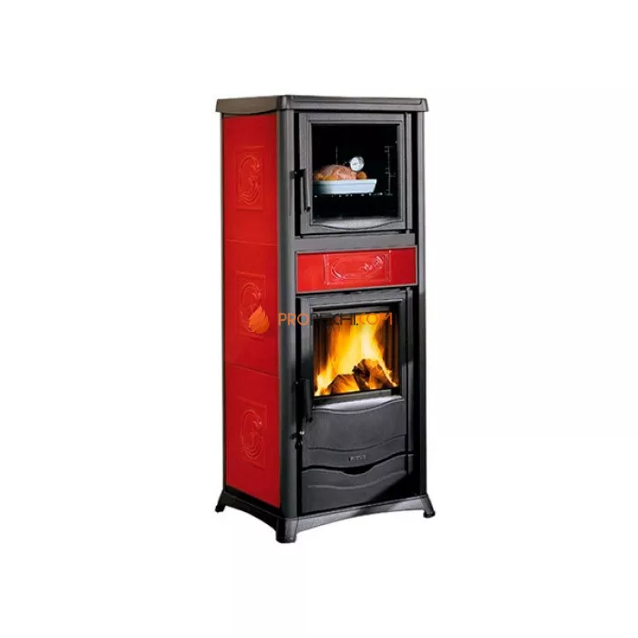 Печь-камин La Nordica TermoRossella Plus Forno DSA 4,0 Liberty Bordeaux