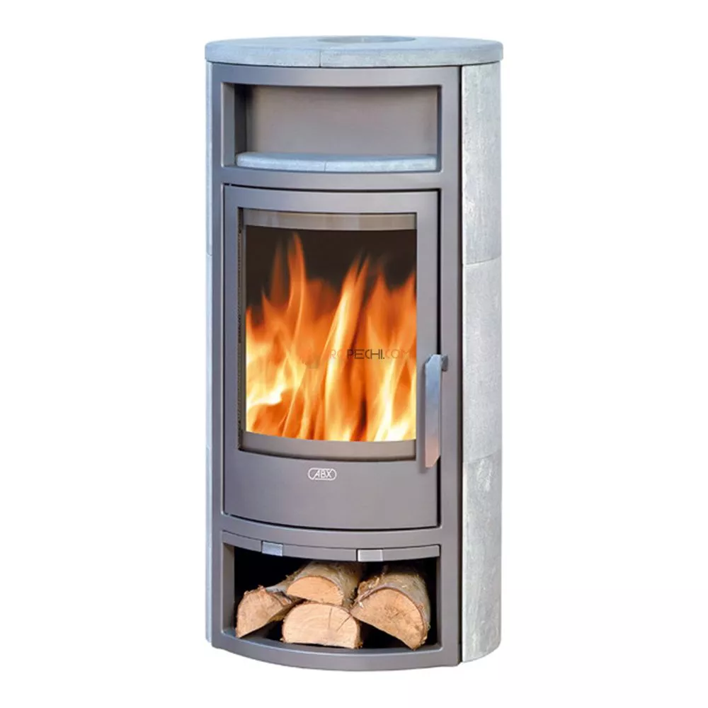 Печь-камин ABX Polar 6 серая талькохлорит