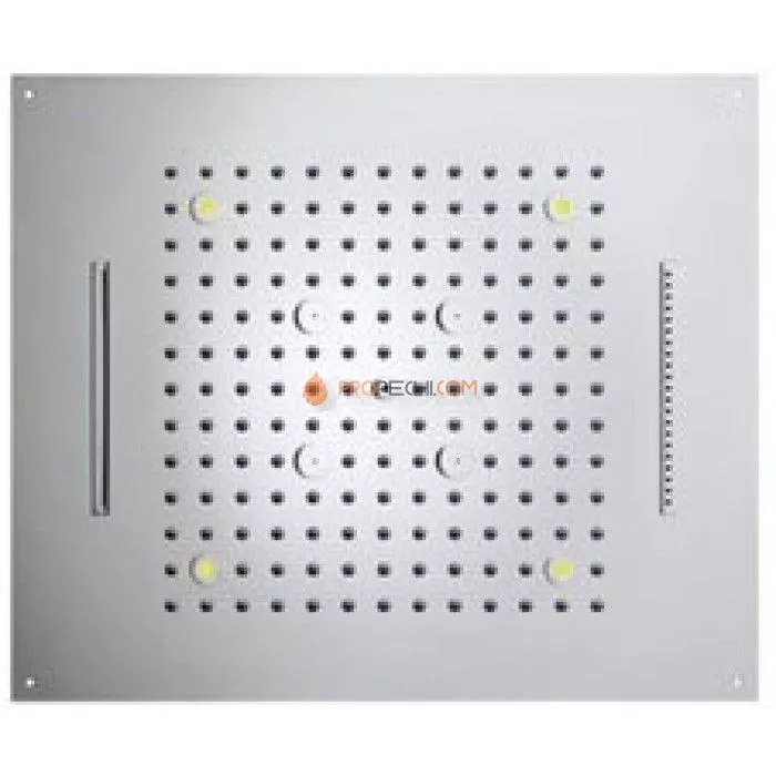 Хромированный Потолочный элемент для душа впечатлений WDT 4 программы (Тропический дождь, Водопад, Моросящий дождь, Каскад)