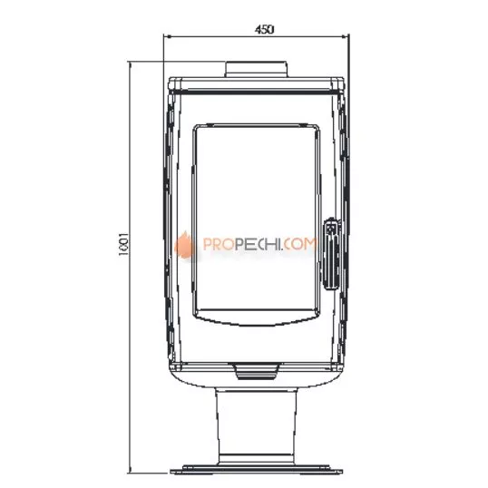 Печь-камин Plamen Aria серая