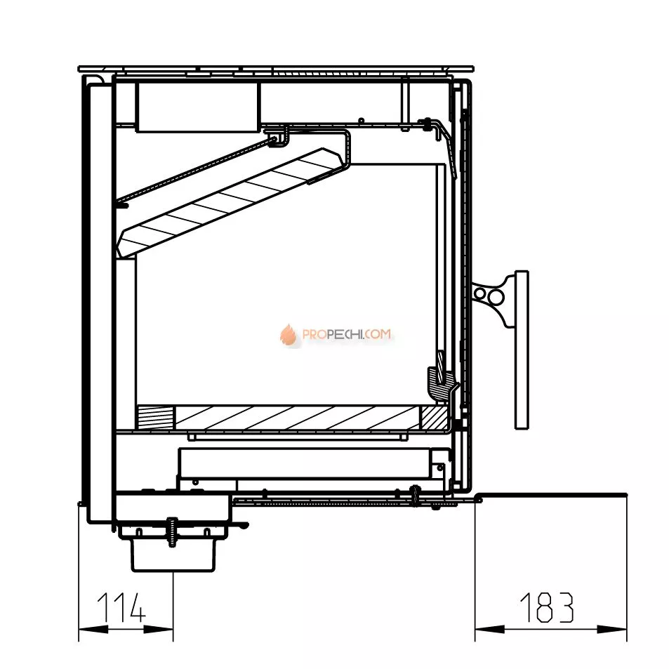 Печь-камин Thorma BILBAO UNI, черная