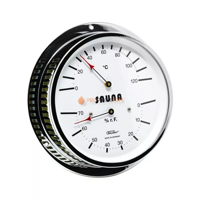 Термометр-гигрометр для сауны Fischer в латунном корпусе 5030-47