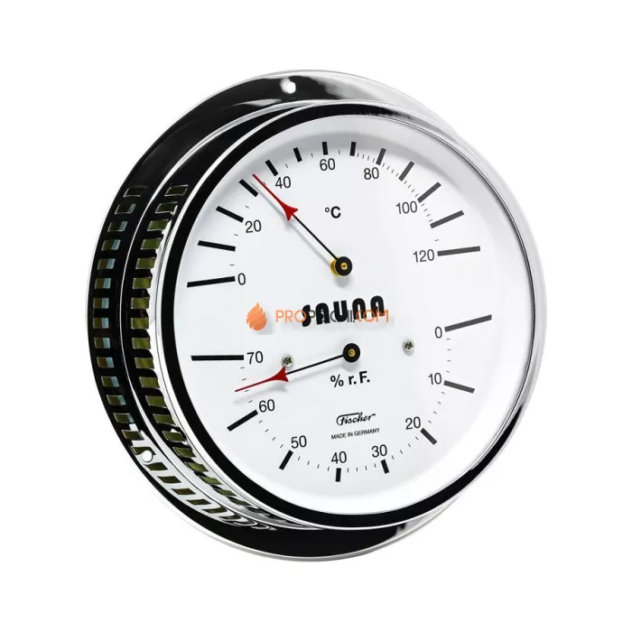 Термометр-гигрометр для сауны Fischer в латунном корпусе 5030-47