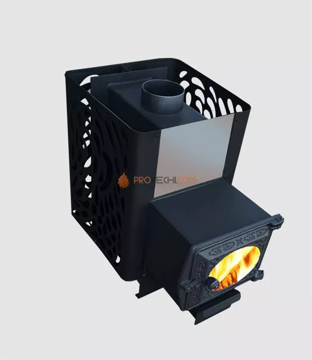 Банная печь Березка Оптима 12 (ДТ-3 стекло) Сетка