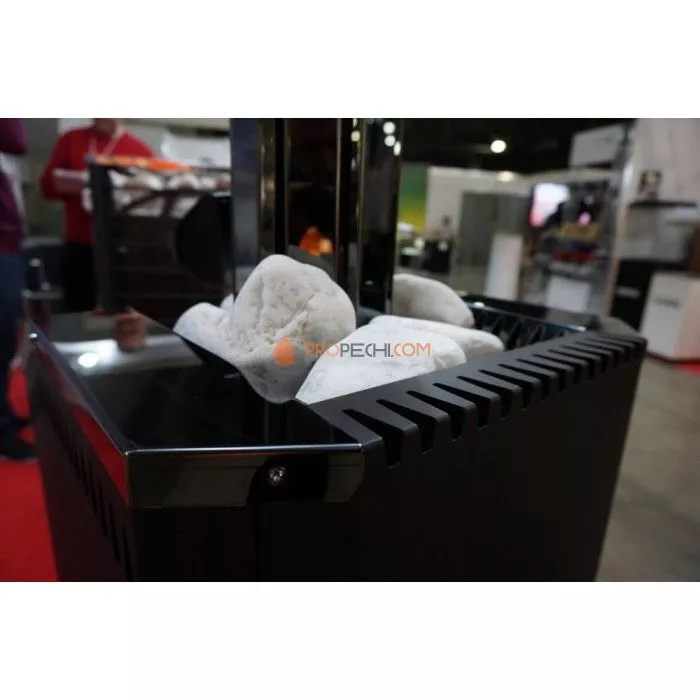 Дровяная печь для бани Ермак 30 Люкс BLACK (сталь)