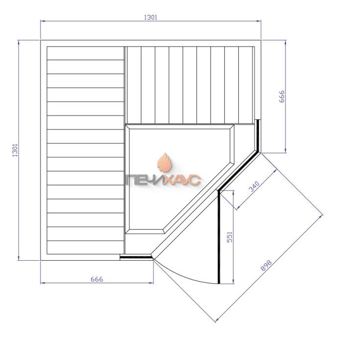 Инфракрасная сауна Tylo Tylosand INFRA CABIN T870H BLACK