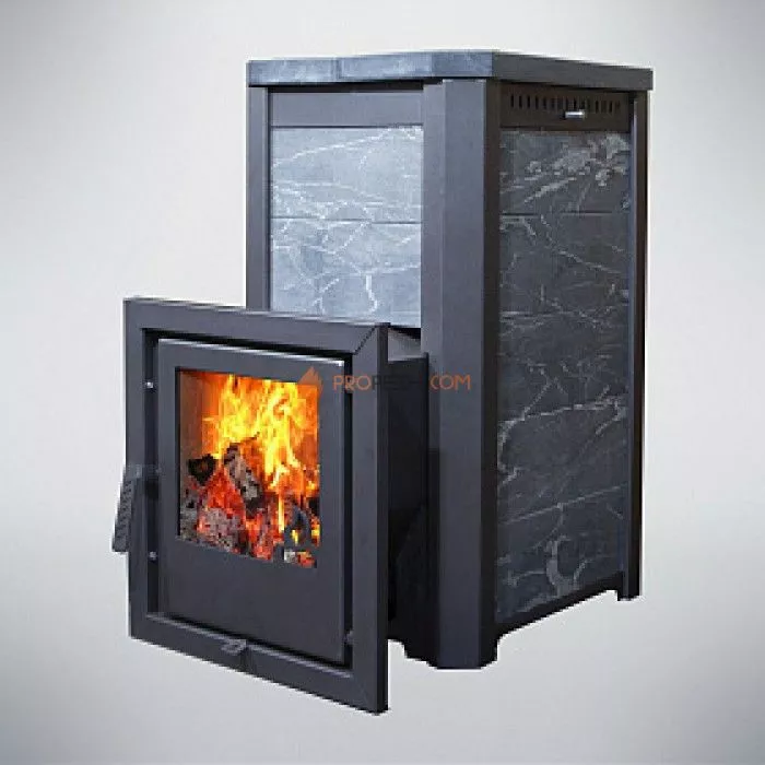 Дровяная печь для бани Варвара Сказка удлиненная