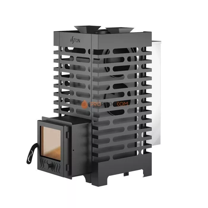 Дровяная печь для бани ASTON 20 стекло АКВА