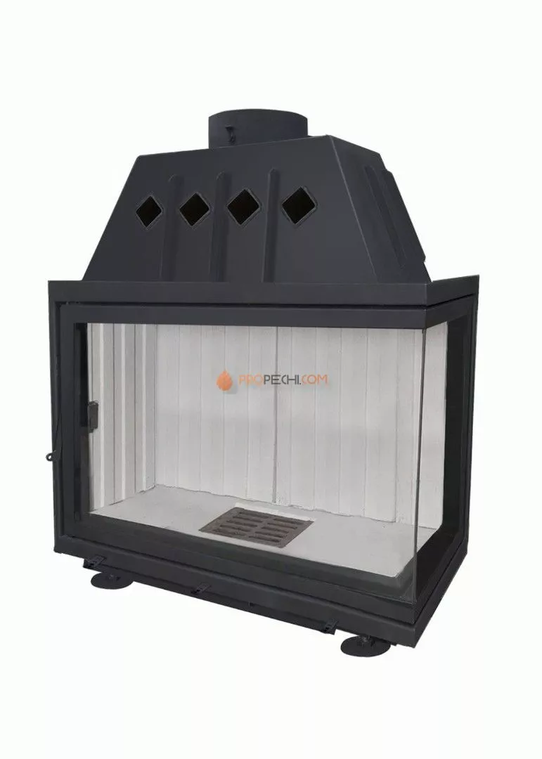 Каминная топка ЭкоКамин Альфа 1000 R два стекла правая