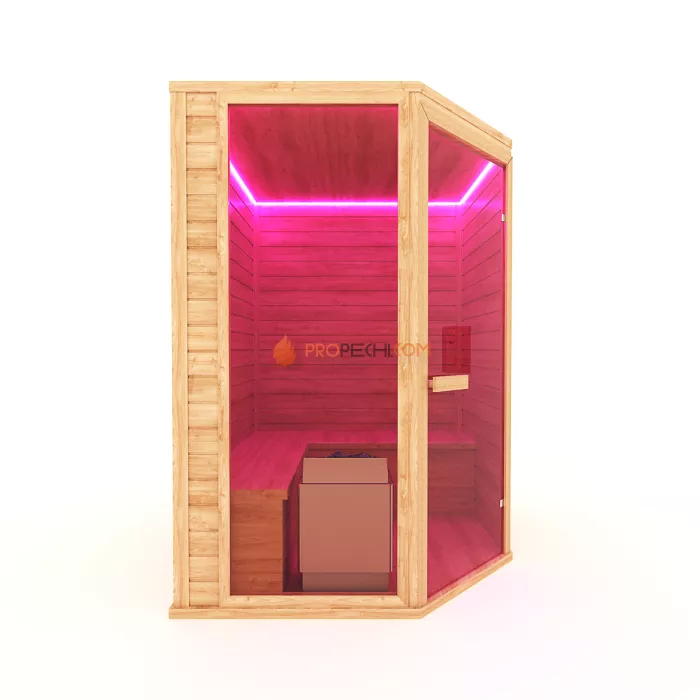 Финская сауна НКЗ 5-местная угловая 180x180x200 см