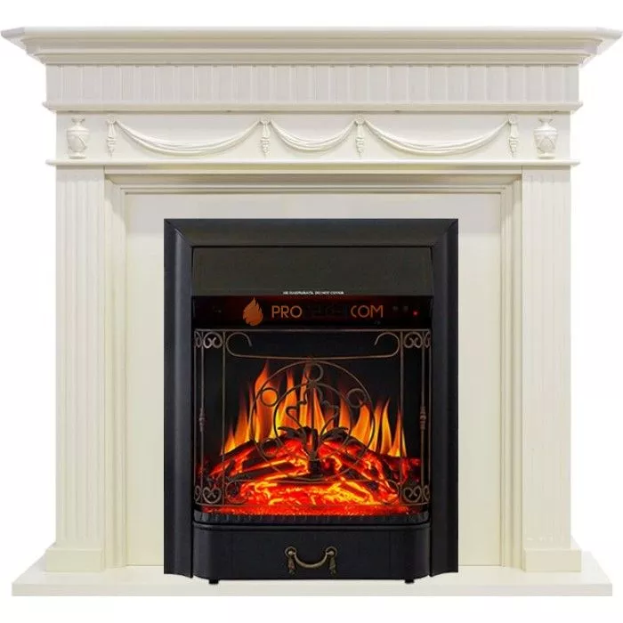 Каминокомплект Royal Flame Corfu - Слоновая кость с очагом Majestic FX Black