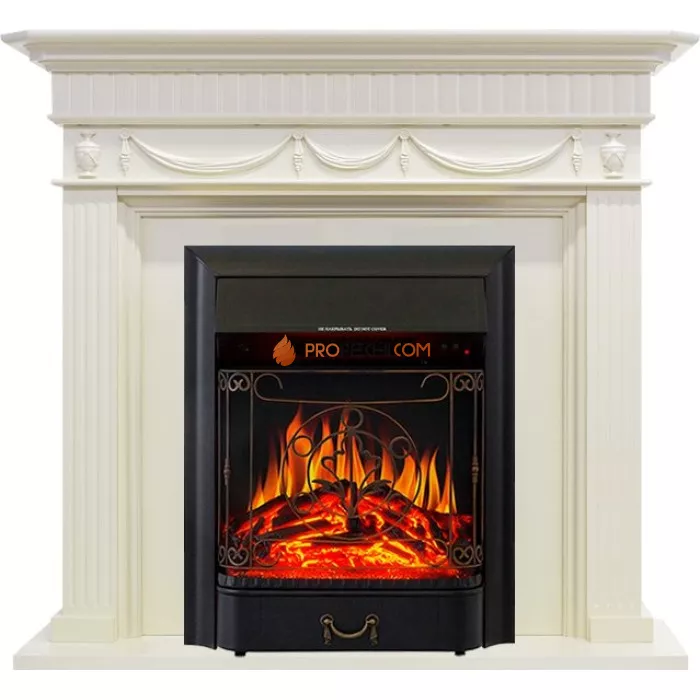 Каминокомплект Royal Flame Corfu - Слоновая кость с очагом Majestic FX Black