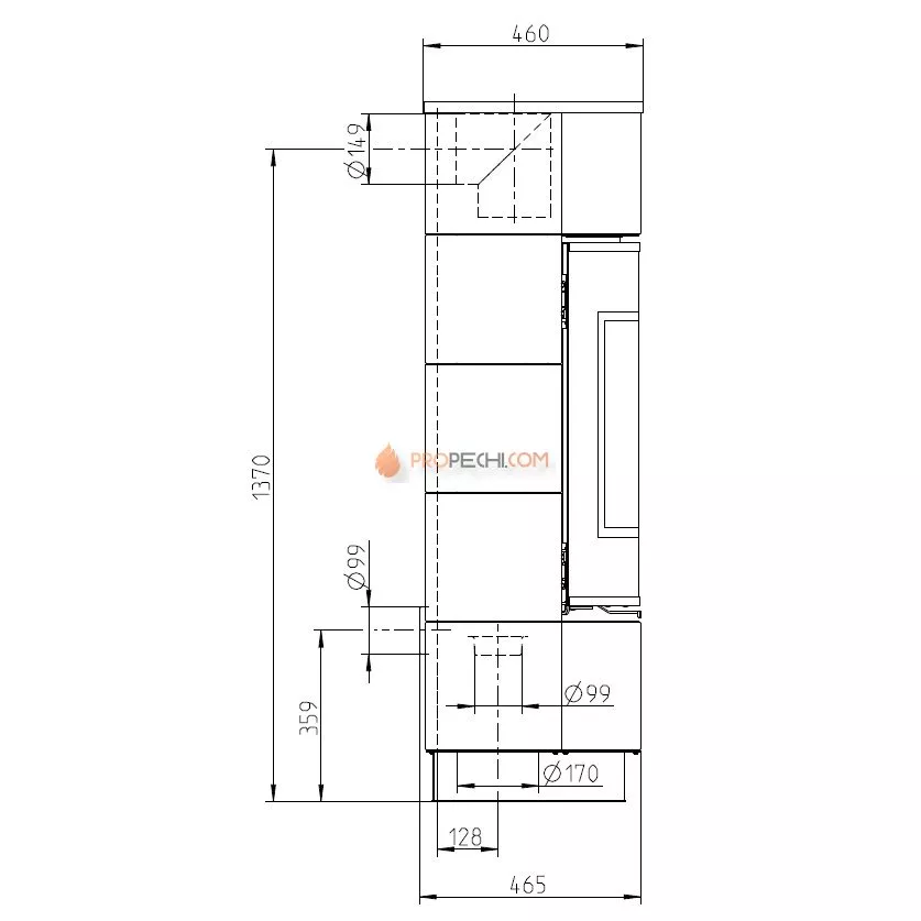 Печь-камин Thorma ATIKA Extra Ceramic, белая