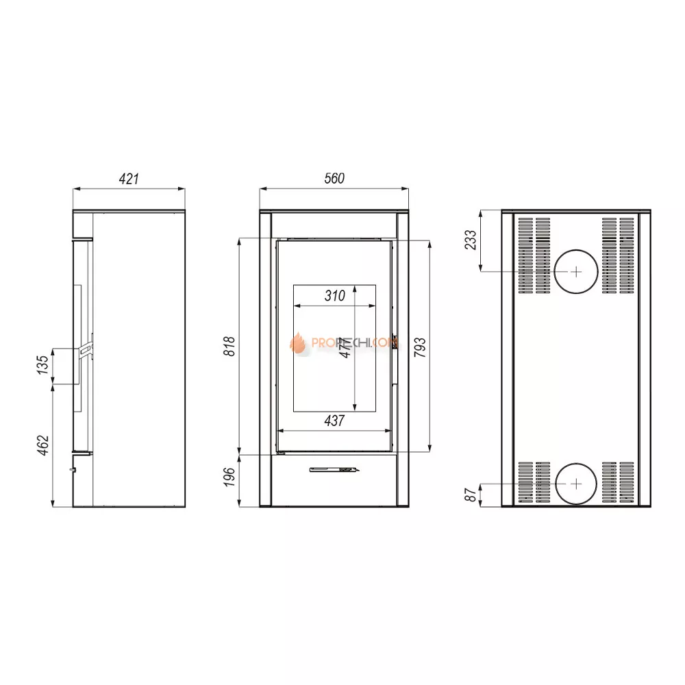 Печь-камин Defro Home Orti