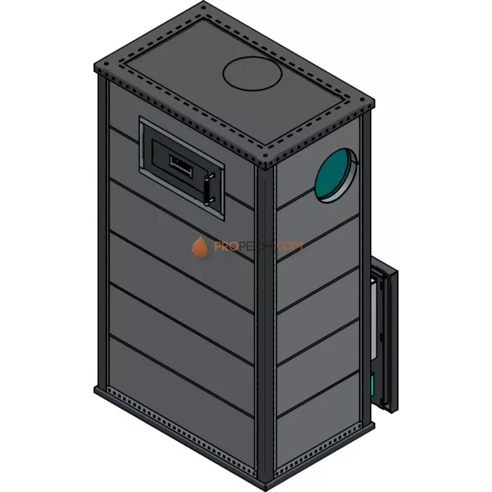 Газовая печь для бани Klover RT 100-RV 310S ( Талькомагнезит Скала, прямые углы )