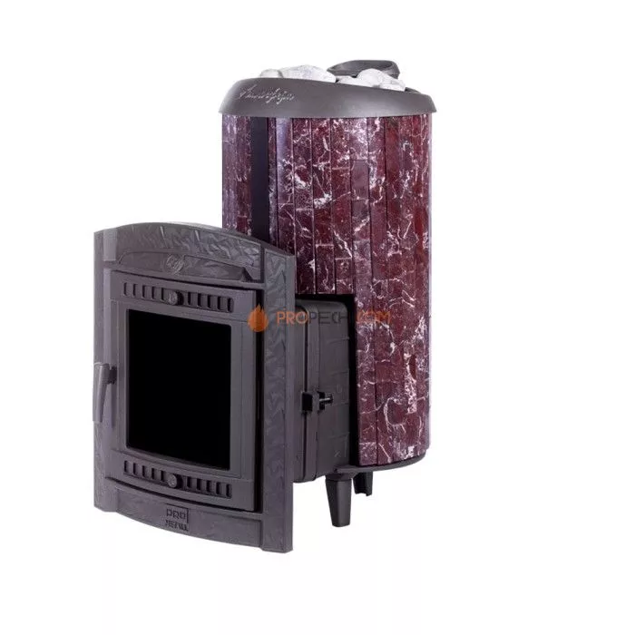 Чугунная печь для бани Атмосфера XL ламели Россо Леванто
