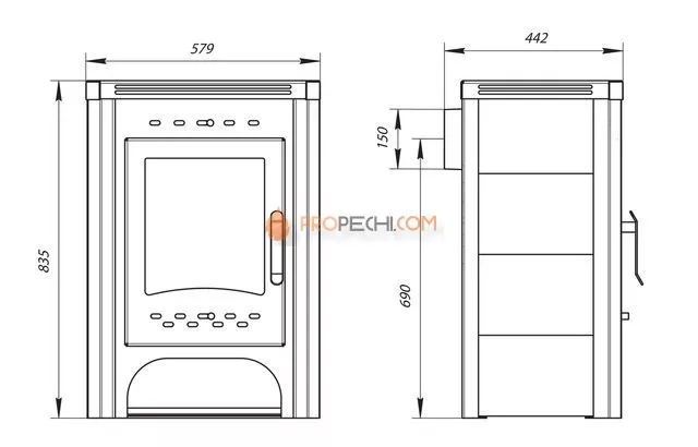 Печь-камин ЭкоКамин Бавария