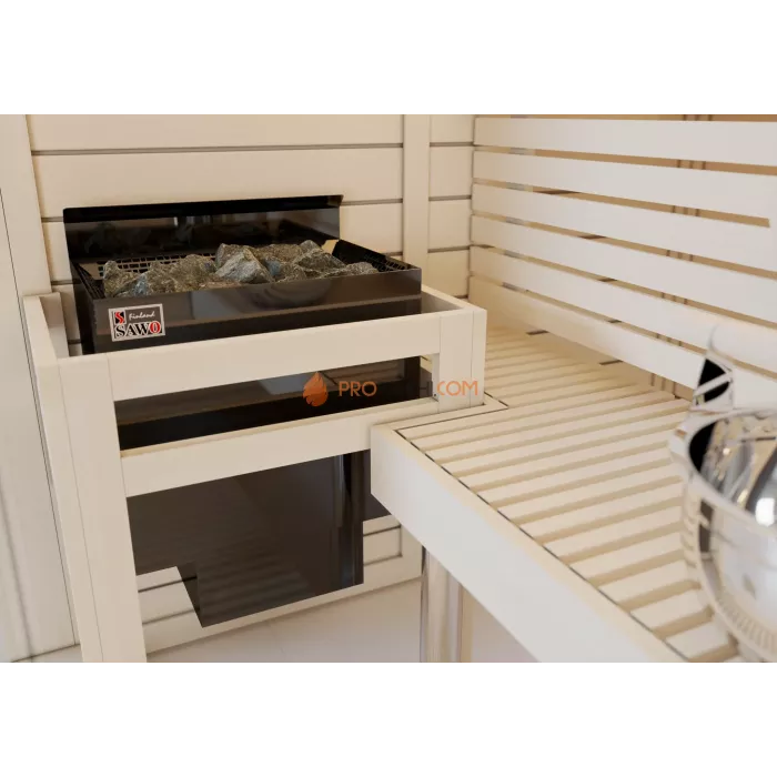 Электрическая печь SAWO NORDEX NRN-80Ni2-BL-Z-C 8 кВт (встроенный блок мощности, пульт докупается отдельно), черная