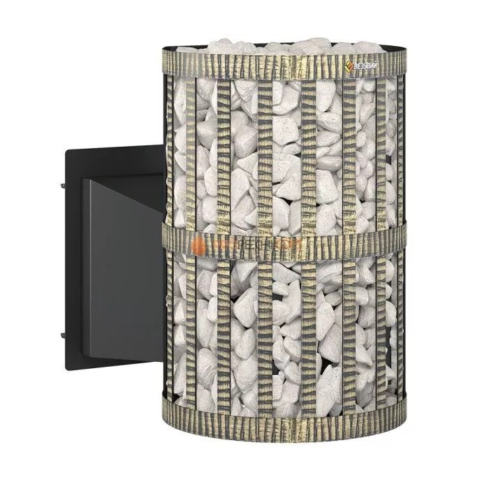 Дровяная печь для бани Везувий Скиф Ковка 28 Панорама М