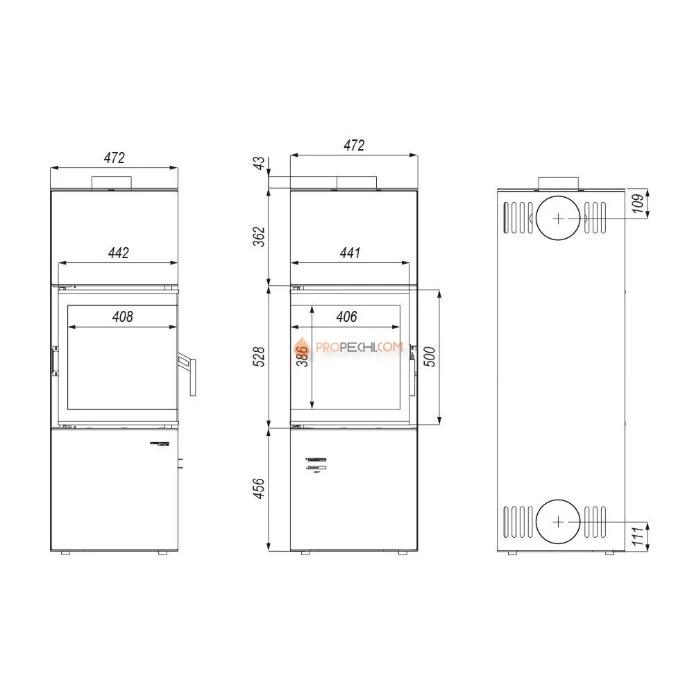 Печь-камин Defro Home Quadroom