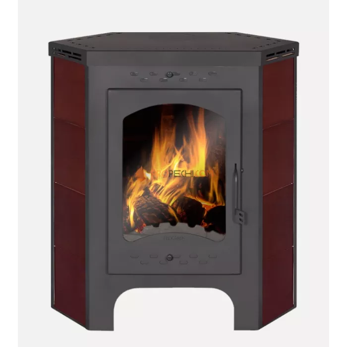 Печь-камин ЭкоКамин Бавария Пристенно-угловая коричневая