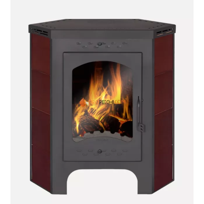 Печь-камин ЭкоКамин Бавария Пристенно-угловая коричневая