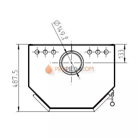 Печь-камин Thorma FRANKFURT, серая