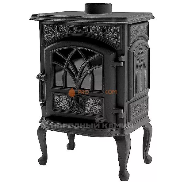 Чугунная печь-камин Рубцовск ПМЧ-7С (двойные стенки)