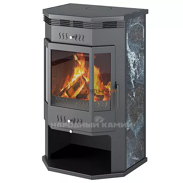 Печь-камин ASTON Призматик (амфиболит)