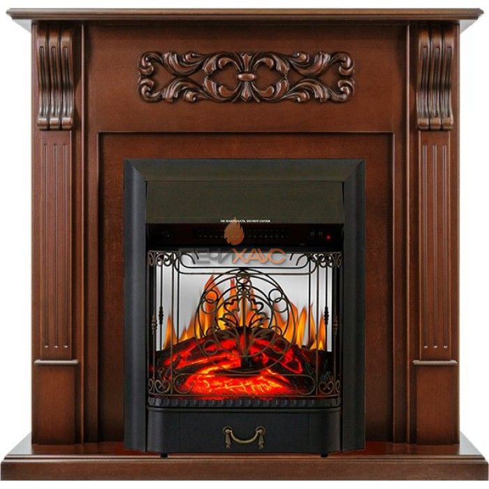 Каминокомплект Royal Flame Venice - Махагон коричневый антик с очагом Majestic FX M Black