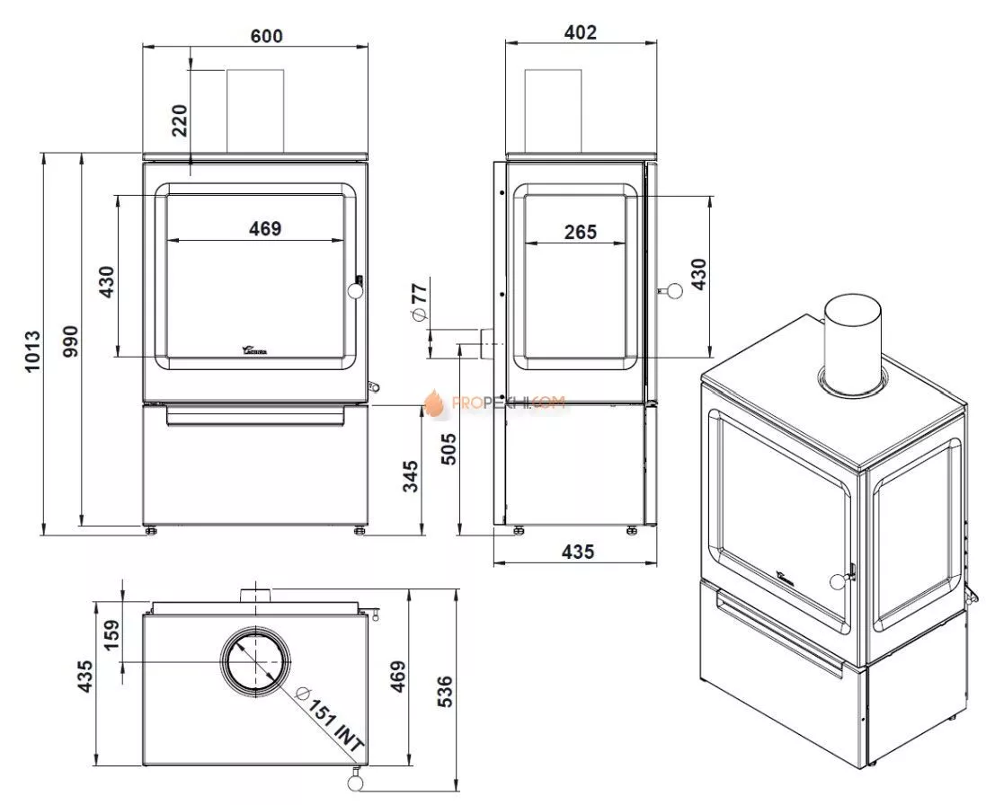 Печи-камины Lacunza Garde