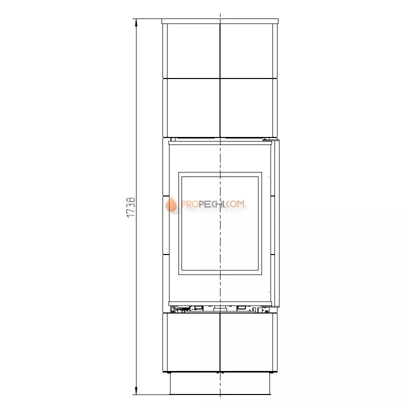 Печь-камин Thorma DELIA Extra Ceramic, черный/белый