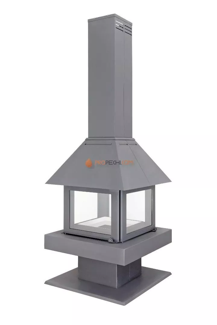 Камин ЭкоКамин Эклипс Островной 4D Графит