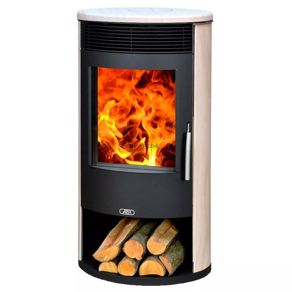 Печь-камин ABX Tartu 5 черная мокка крем