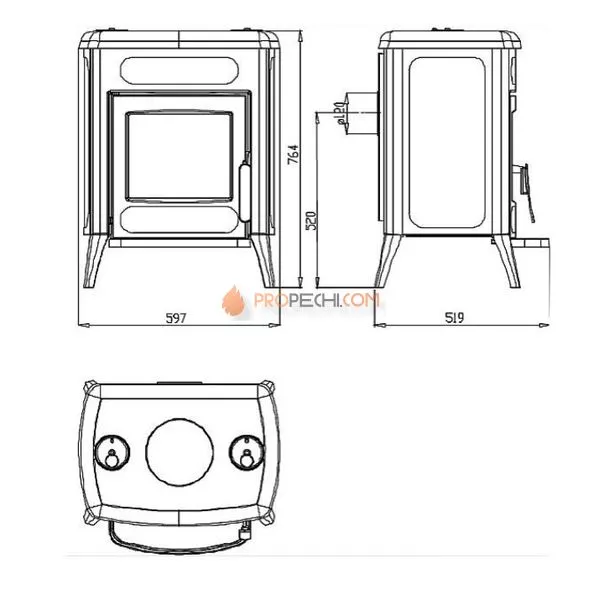 Печь-камин Plamen Amity 3 N